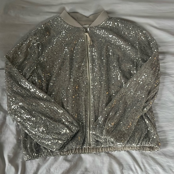 Sequin bomber jacket - perfect for the holidays! - Picture 1 of 2